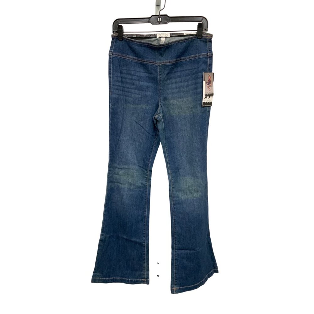 Sofia Vergara Melisa High-Rise Flare Jeans Dark Wash Denim Pants